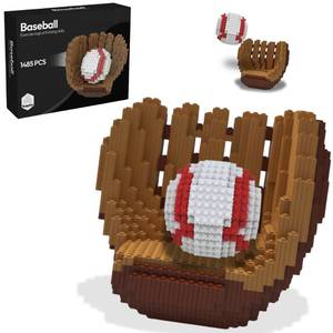 lot 13200 image: Snaptor Baseball 3D Building Block Set Ball and Gloves 1485 PCS