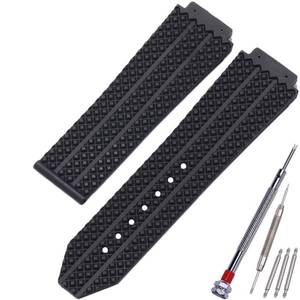 lot 14283 image: MCXGL Rubber Watch Band 25mm x 19mm Hublot Big Bang Replacement Strap