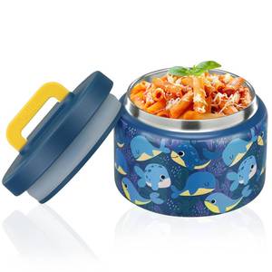 lot 14314 image: PIQUEBAR Kids Insulated Thermo Food Container 8oz Stainless Steel