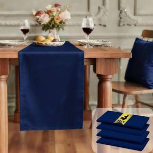 lot 14322 image: FOLINS&HOME Table Runner 2 Pack Navy Blue Waterproof 72 Inch