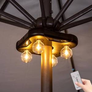 lot 14333 image: TWINKVILLA Battery Operated LED Patio Umbrella Light with G40 Bulbs
