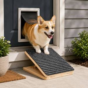lot 14344 image: VKWJYOS Foldable Dog Stair Ramp Adjustable Height for Small Dogs