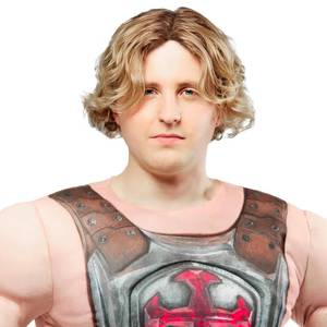 lot 14360 image: Rubies Masters of the Universe He-Man Blonde Costume Wig for Adults