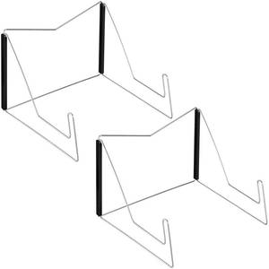 lot 14367 image: Maitys Foldable Metal Book Stands 2 Pack Black