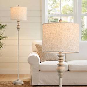 lot 17853 image: BOBOMOMO Farmhouse Floor Lamp 64.25 Inch Antique Gray