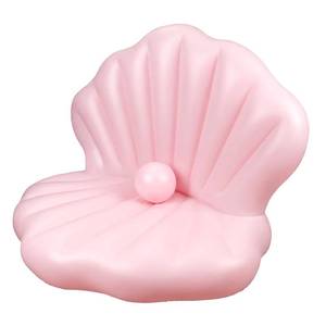 lot 17874 image: BOXOB Inflatable Seashell Pool Float 57in Pink