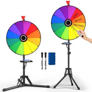 lot 17892 image: GSOW 20-Inch Spinning Prize Wheel Spin Game with Stand