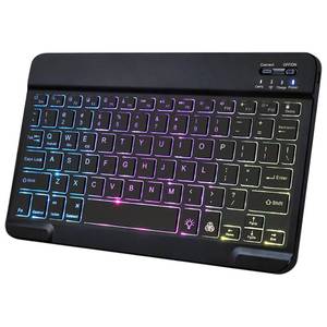 lot 18871 image: KUNSI Backlit Bluetooth Keyboard for iPad Slim Wireless Rechargeable Black