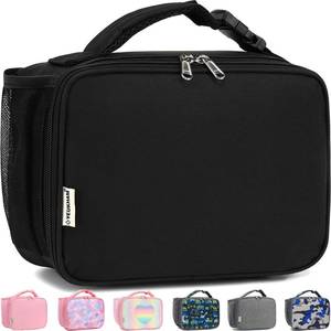 lot 18885 image: GYEUKHAM Insulated Lunch Box Small Soft Cooler Tote Black
