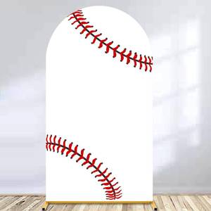 lot 18895 image: Baseball Arch Backdrop Cover Spandex White 6.6Ft