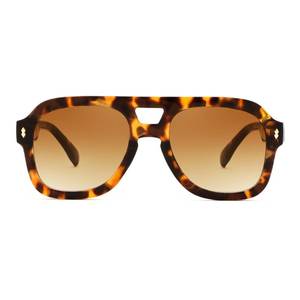 lot 18898 image: FEISEDY Retro Thick Aviator Sunglasses Women Men 53mm Lens Width