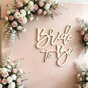 lot 18923 image: Remax Wooden Bride to Be Sign Wall Decor 17x13 Inches