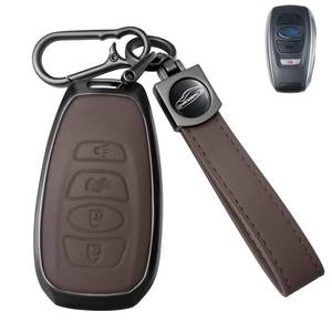 lot 18928 image: BXQATMB Key Fob Cover Leather Zinc Alloy Full Cover Key Case Subaru Forester