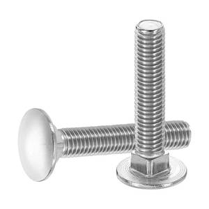 lot 18937 image: uxcell M10 x 2.17 in 304 Stainless Steel Square Neck Carriage Bolts, 10 Pcs