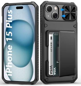 lot 18941 image: BXYJY Wallet Case with Card Holder Black for iPhone 15 Plus 14 Plus