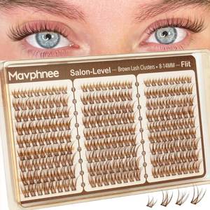 lot 18945 image: Mavphnee Brown Wispy Lash Clusters Eyelash Extensions 216 Pcs