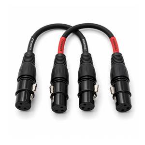 lot 18947 image: XLR Female to Female Coupler Adapter 3-Pin 2-Pack 6 Inch