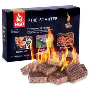 lot 18964 image: HGD Natural Pine Wood Fire Starter Squares, Water Resistant