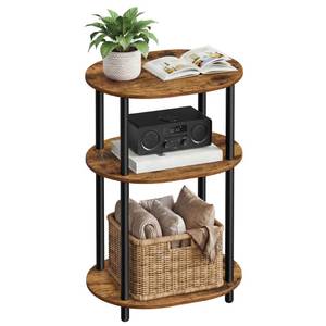lot 19655 image: VASAGLE Side Table 3-Tier End Table with Steel Frame, 22.8 Inch Tall