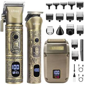 lot 19669 image: Ufree Mens Hair Clippers Beard Trimmer Foil Shaver 3-in-1 Grooming Kit