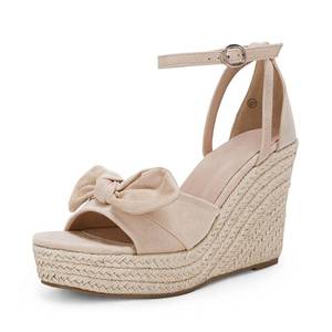 lot 19670 image: Rilista Womens Wedge Sandals Platform Espadrille Open Toe Bowknot, size 8.5&nbsp
