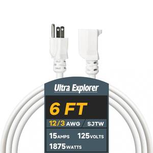 lot 20140 image: Ultra Explorer Extension Cord 12 Gauge 6 Ft 3 Prong Grounded