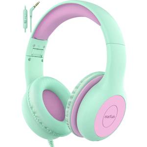 lot 20149 image: EarFun K1 Kids Wired Headphones with Mic 85dB Volume Limit