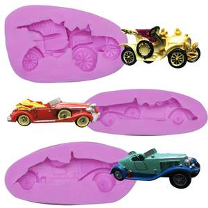lot 20183 image: Vintage Car Silicone Fondant Molds Set of 3 Chocolate Baking