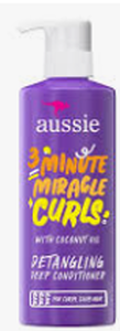lot 1711 image: Aussie 3 Minute Miracle Curls Detangling Deep Conditioner w Coconut Oil 16 oz (4-pack) Stock images may not match actual product images