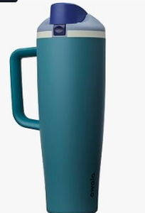 lot 13091 image: Owala 40 Oz. Tumbler with Carry Handle Teal and Blue - Stock image may differ from actual product images