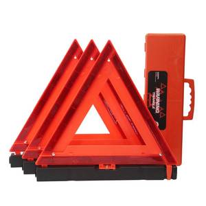 lot 75 image: WORKKOOL Safety Warning Triangles DOT Approved 3 Pack with Carry Case  Retail $199.99