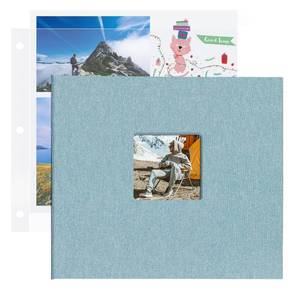 lot 1753 image: 1DOT2 Scrapbook Photo Album 12x12 Inch 3 Ring Cyan Blue