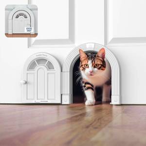 lot 1768 image: Purrfect Portal Cat Door Interior No-Flap Up to 20 lbs Meow Manor
