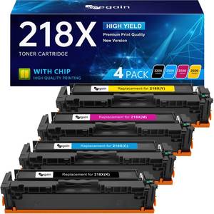lot 1774 image: Wegain High Yield Toner Cartridges 4-Color Pack For HP 218X 218A  Retail $159.99