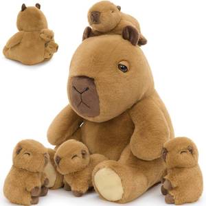 lot 1775 image: MorisMos Capybara Plush Family Set with 4 Babies Stuffed Animal