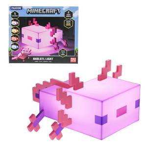 lot 1786 image: Paladone Minecraft Axolotl Night Light 5 Colors