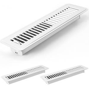 lot 1794 image: Tandefio Floor Register Vent Covers 2 Pack 2 x 12 Inch Metal White