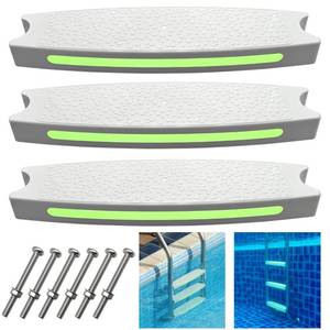 lot 1820 image: SKARUMMER Pool Ladder Steps Replacement, 18 Universal, 3 Pack