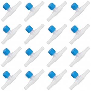 lot 2210 image: Honoson 30 Pcs Aquarium Air Control Valve T Shape 0.16 In Connector Blue White