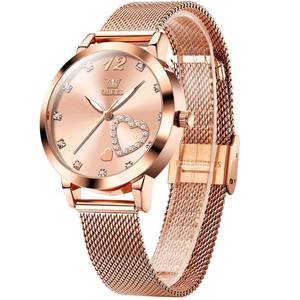 lot 2251 image: OLEVS Womens Rose Gold Analog Quartz Dress Watch Water Resistant 100 Ft  Retail $127