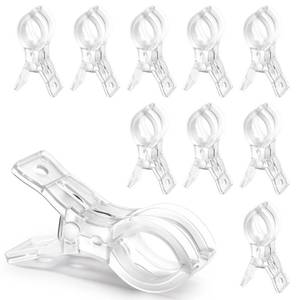 lot 2256 image: RELBRO Spring Clamps 3.5 Inch Clear Plastic Clips 10 Pcs