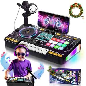 lot 2273 image: OZMI Kids DJ Music Mixer Table Toy with Microphone, 100 Sounds
