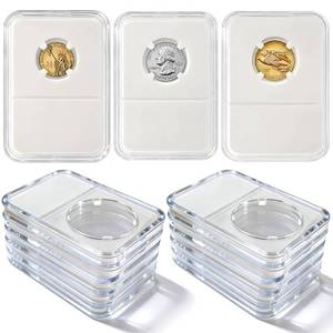 lot 2286 image: Bremiqaro Coin Slabs 1.5 10-Pack Morgan Silver Dollar & Peace Dollar Holder