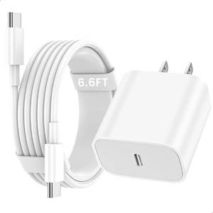 lot 2289 image: Aevonz 20W USB-C Wall Charger with 6.6 Ft USB-C Cable for iPad