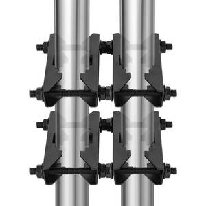 lot 2300 image: UVKDEENK Antenna Mast Clamp 2 Inch Pole to Pole Mounting Bracket 2 Pack Size L