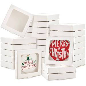 lot 2310 image: Dunzoom 25 Pcs Christmas Sublimation Ornament Gift Boxes White