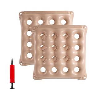 lot 2326 image: FrexCheng Waffle Inflatable Seat Cushion 18 Inch 2-Pack With Pump