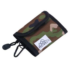 lot 2358 image: CCUMI Kids Trifold Wallet RFID Blocking Canvas Army Green