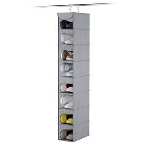 lot 2364 image: Whitmor Hanging Shoe Organizer 8 Shelves 41 Inch Gray