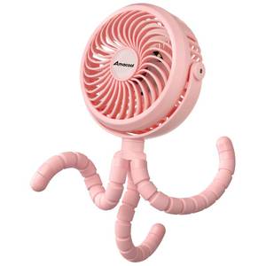 lot 7446 image: AMACOOL Battery Operated Stroller Fan Clip On Rechargeable 2600mAh